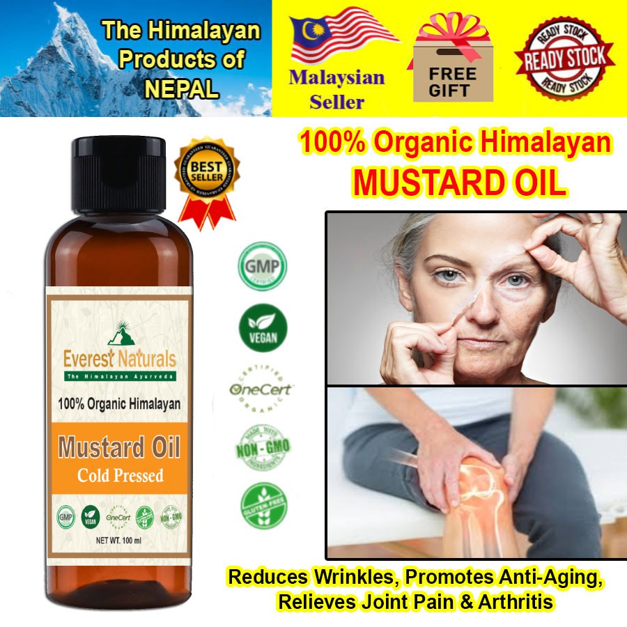 100 Organic Cold Pressed Mustard Oil 100ml Shopee Malaysia