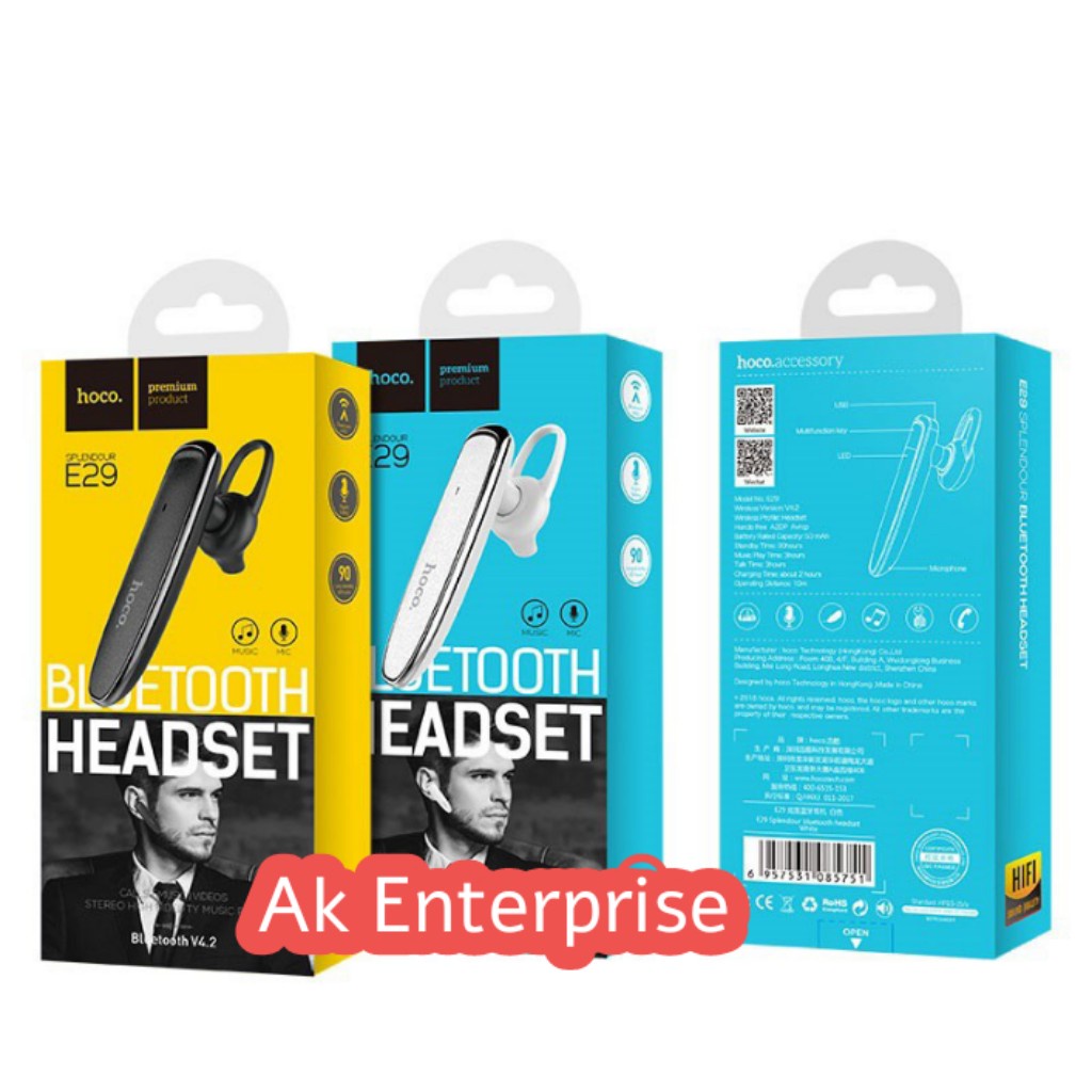 HOCO E29 BLUETOOTH WIRELESS HEADSET WITH MIC | Shopee Malaysia