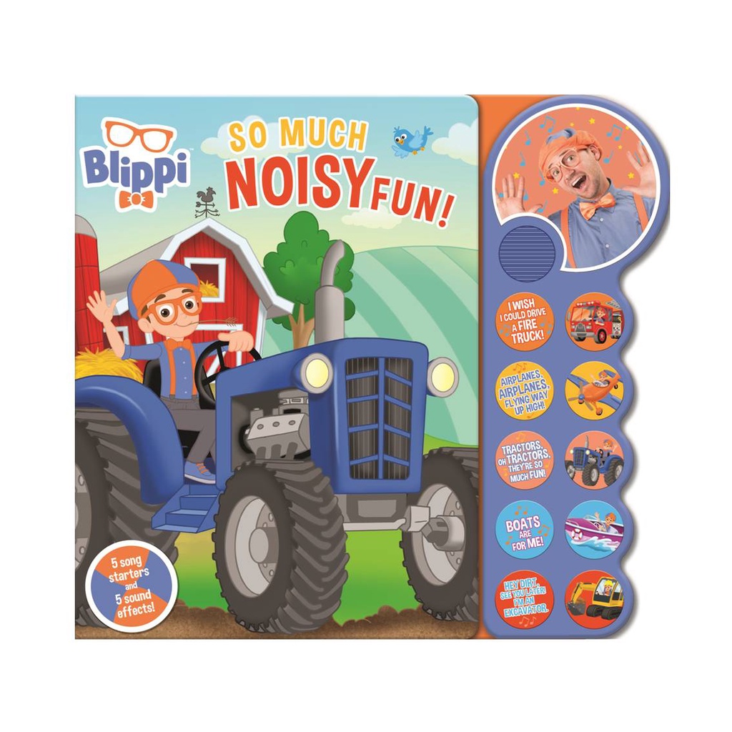 Blippi Educational 10 Button Book Fun With Songs & Sound Effects For ...