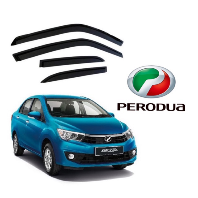 Perodua Bezza/Alza Door Visor 4 Pcs Window Car Rain Protect Sun Ready ...