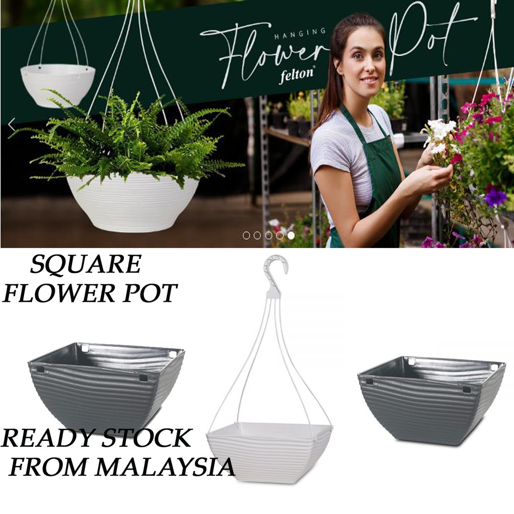 HANGING FLOWER POT/PASU BUNGA PERGANTUNG/PASU BUNGA HIASAN | Shopee ...