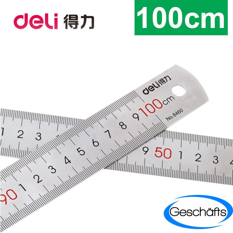 Deli Stainless Steel Ruler 100CM | Shopee Malaysia