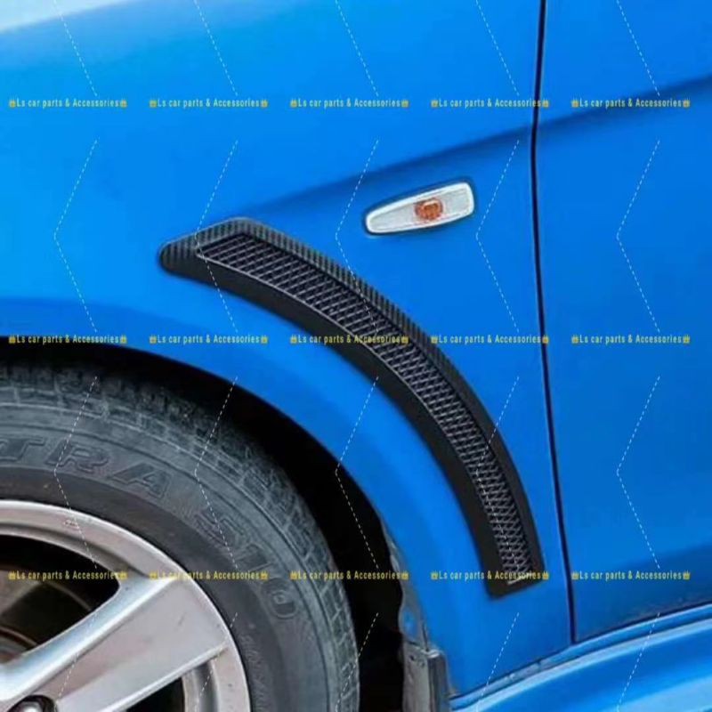 Mivec Fender Side Vent Air Flow Cover Wira Evolution Sticker 3D Logo