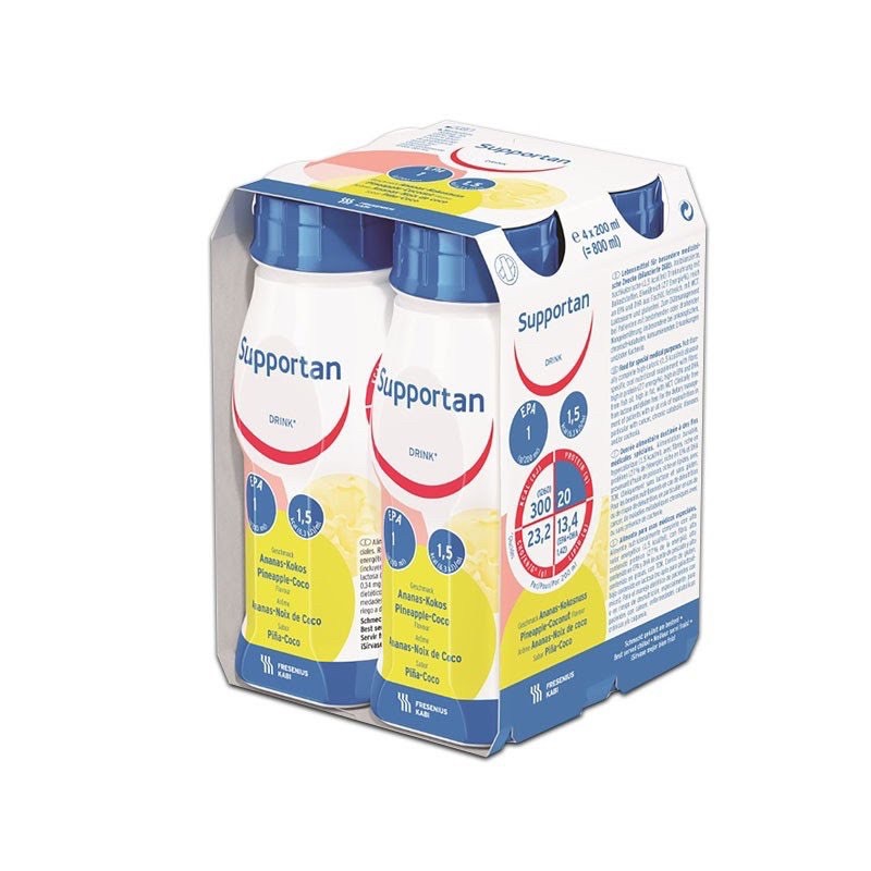 SUPPORTAN DRINK PINEAPPLE COCONUT [200ML- Pack of 4] | Shopee Malaysia