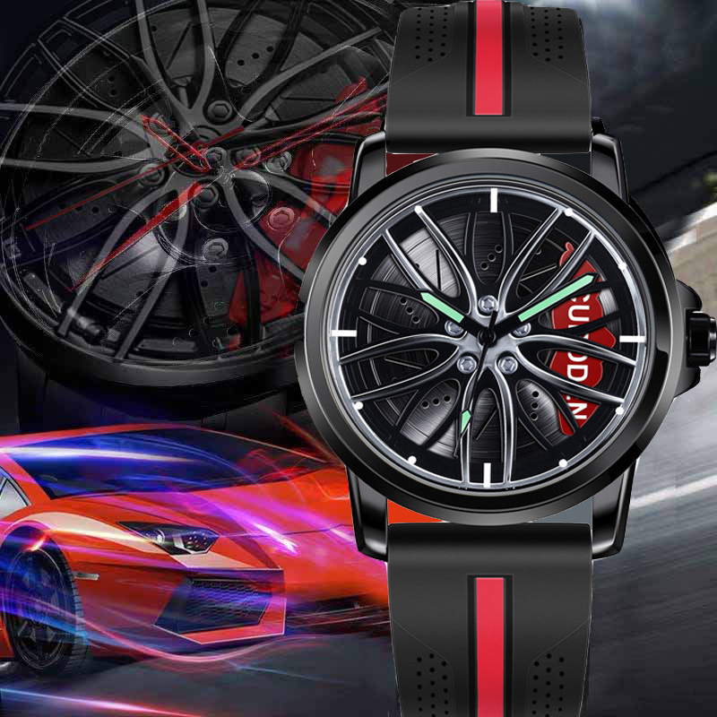 GT Men's Luxury Watch Ferrari Sports Car Watch Sport Rim Hub Wheel ...