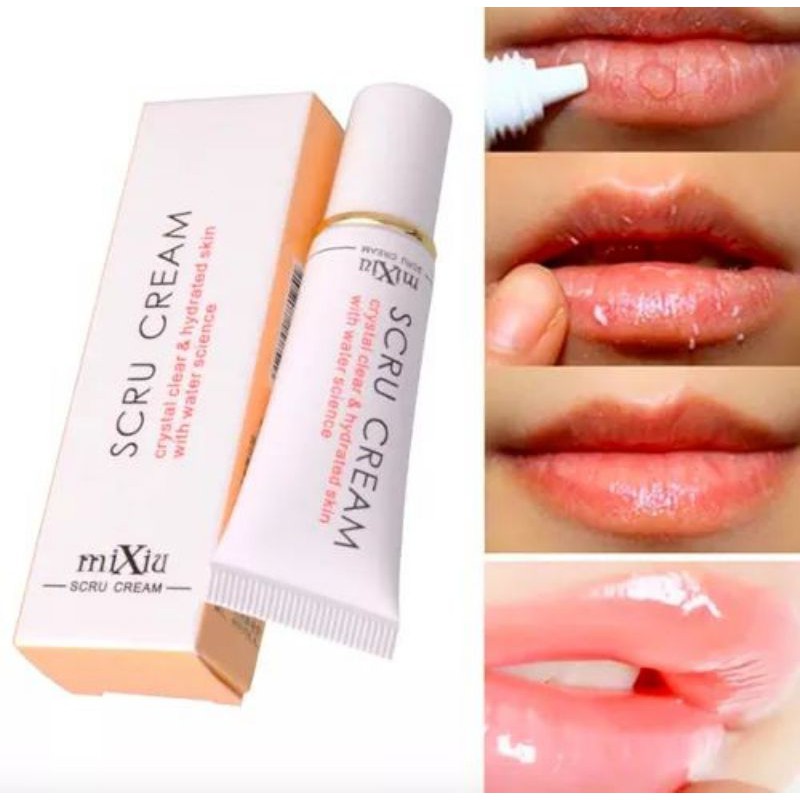 Mixiu Scru Cream Lip Scrub Exfoliater Skrub Bibir Merekah Pecah Kering