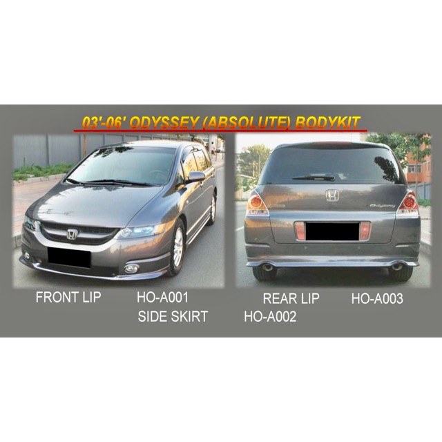 Honda Odyssey rb1 rb2 absolute bodykit body kit front side rear skirt ...