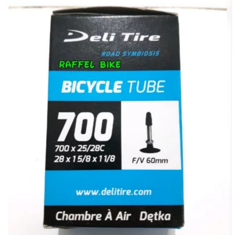 Deli Tire Inner Tube 700x25/28c FV 60mm. Inner Tube 700c. Fixie Inner