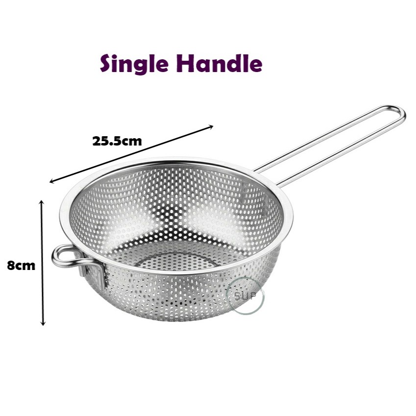 Stainless Steel Colander / Strainer Vegetable Fruit Rice Wash / Basin ...