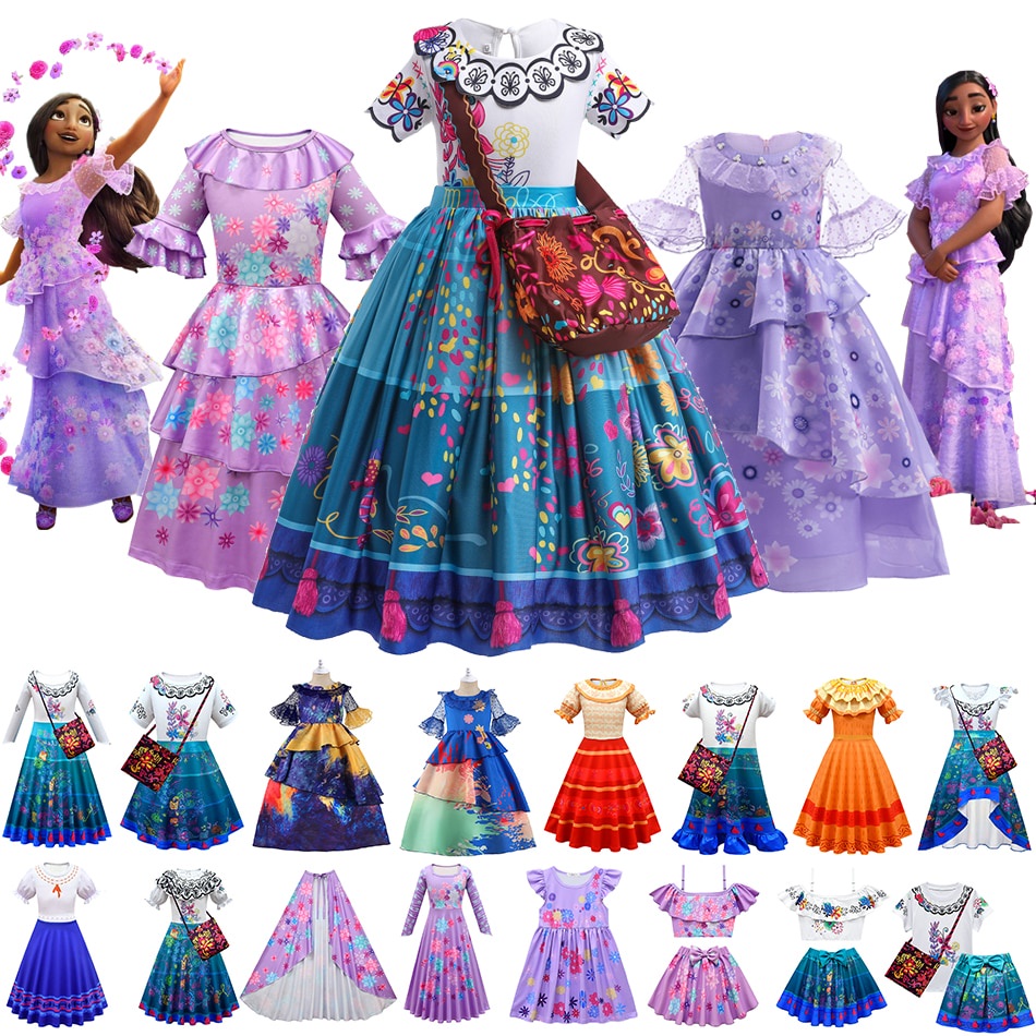 Socute Encanto Princess Party Dress for Girls Mirabel Mirabe Isabella  Madrigal Costume Kids Birthday Party Prom Gown | Shopee Malaysia