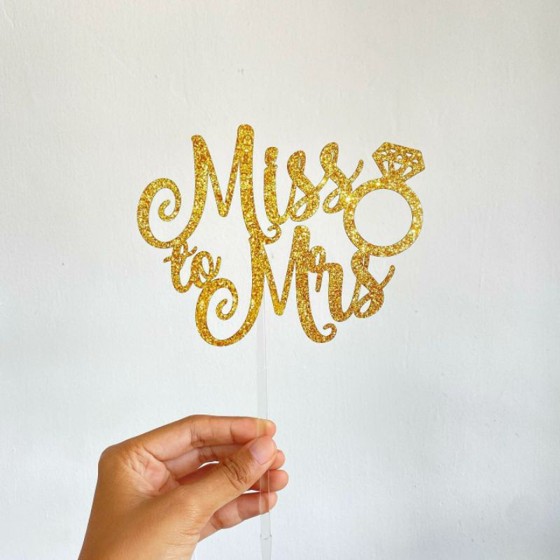 Bridal Shower Topper (Miss to Mrs) | Shopee Malaysia