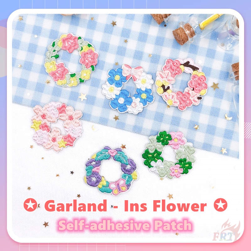 Garland - Ins Flowers Self-adhesive Sticker Patch 1Pc Sakura DIY Sew on ...