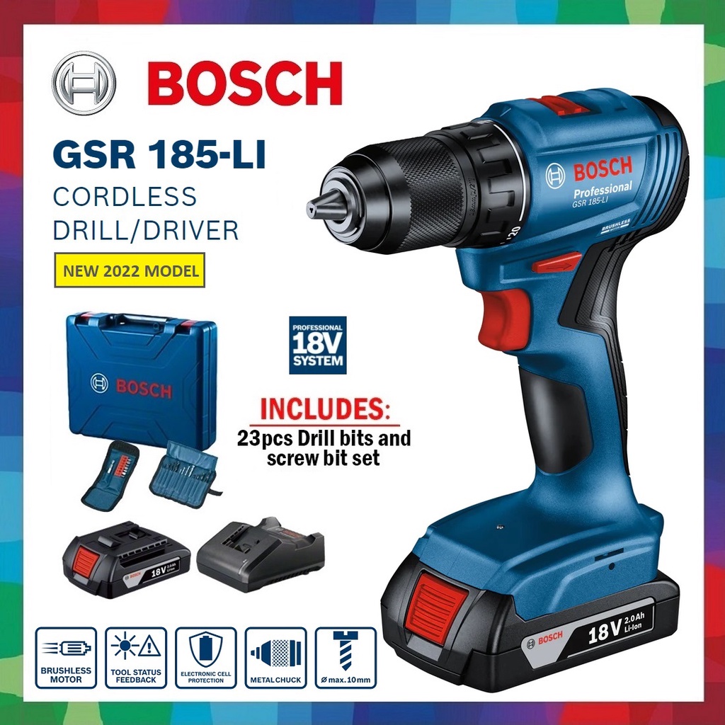 Bosch Gsr Li Cordless Drill V Brushless Driver Gsr Li Gsr Li Drill Bosch V Bateri