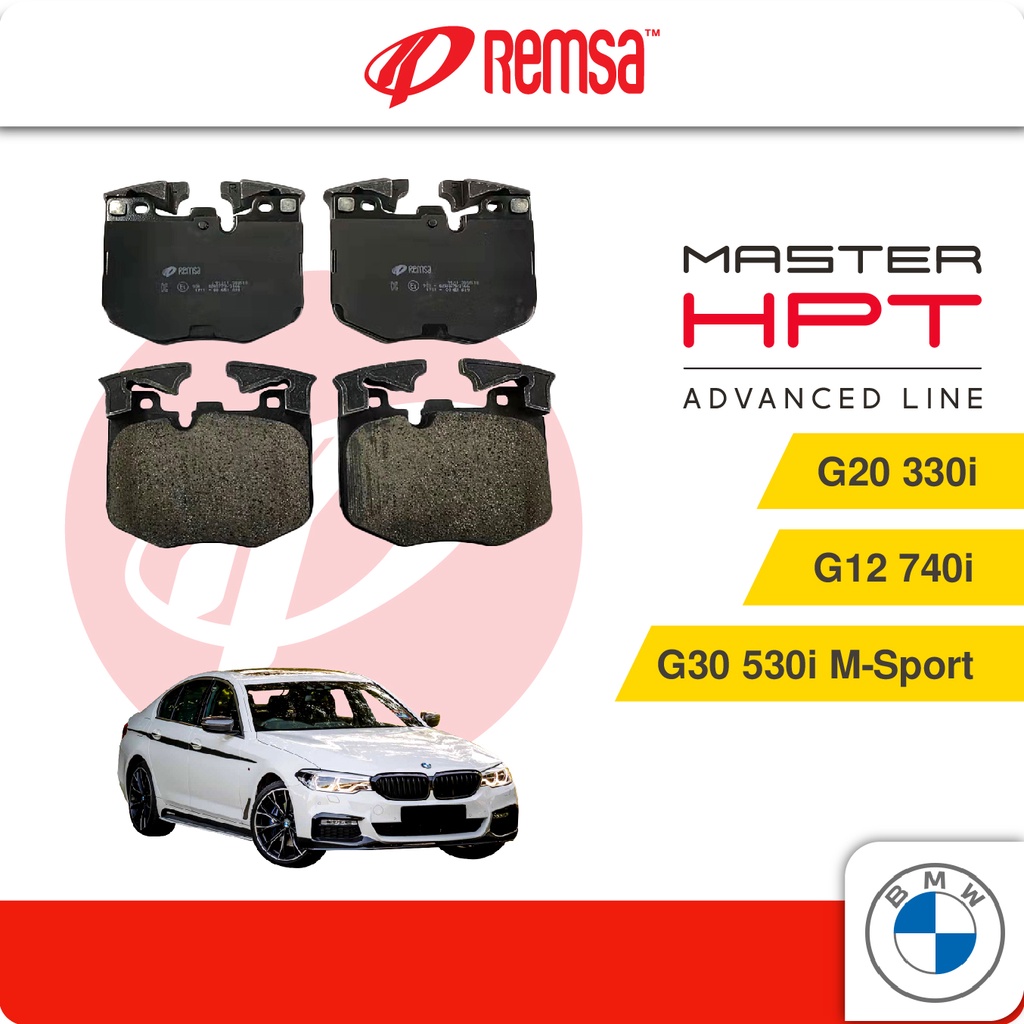 REMSA Front Brake Pads (1 set) - Compatible with BMW G20 330i, G30 530i ...