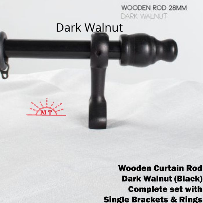 SYK Wooden Curtain Rod Dark Walnut Complete Set With Curtain Ring Curtain  Rod Holder Accessories Kayu Rod Langsir Home & Livings Decorations Negeri  Sembilan, Malaysia Supplier, Seller, Provider, Authorized Dealer