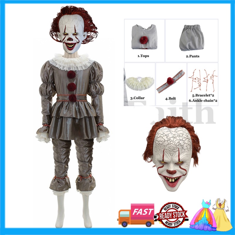 Costume clown del terrore (casacca) T.U.(M-L) in busta