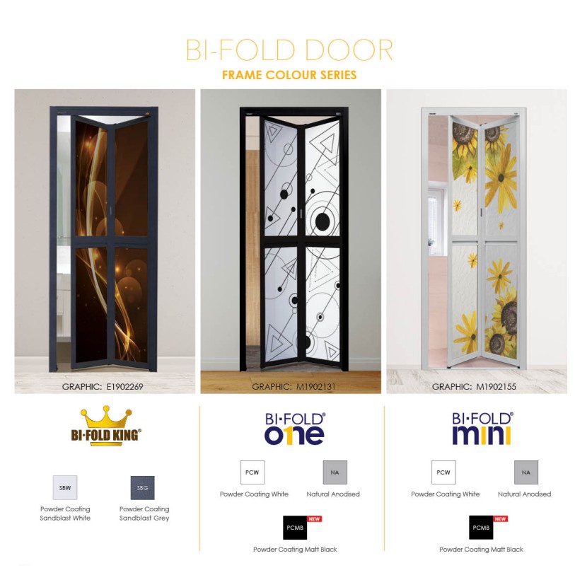 YLK Vitally Bi-fold Door full Aluminium Toilet Door 3X7 - Free ...