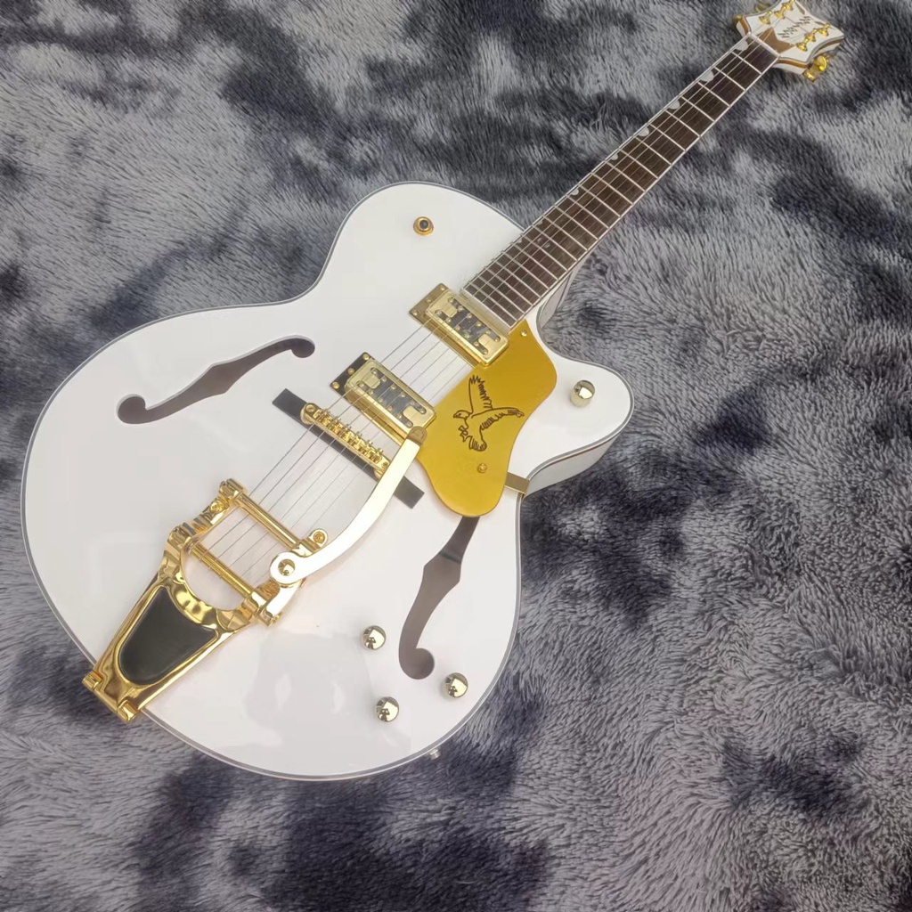 Classic Gretsch 6120 White Hollow Body Electric Guitar Shopee Malaysia