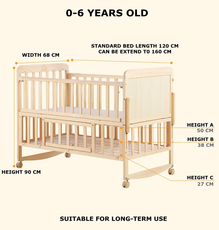 Baby cot dimensions standard cm on sale