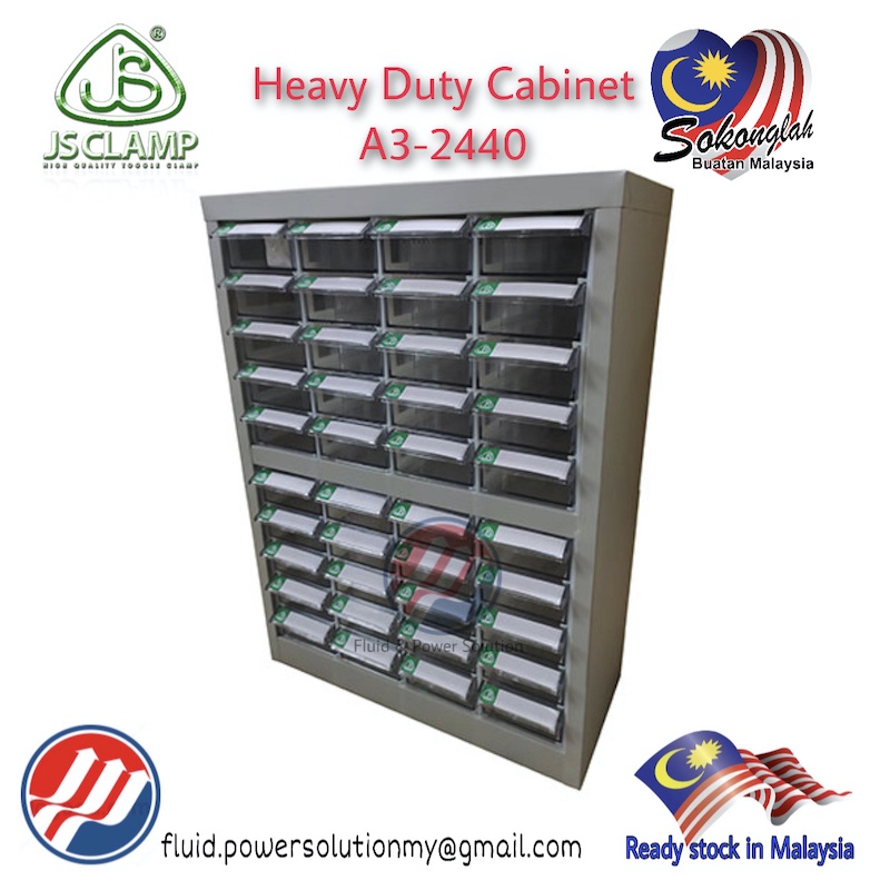JS Heavy Duty Cabinet A3-2440, Holding Capacity 240kg, 40 Drawer ...