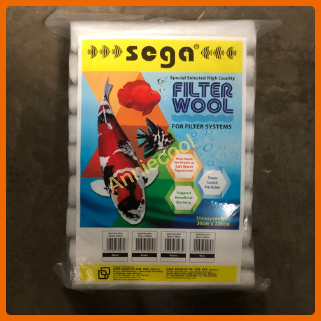 SEGA AQUARIUM FILTER WOOL WHITE SPONGE (30CM X 330CM) | Shopee Malaysia