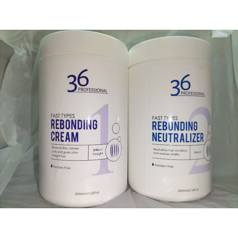 36 Professional Rebonding Cream (2000ml) Salon value (UBAT LURUS ...