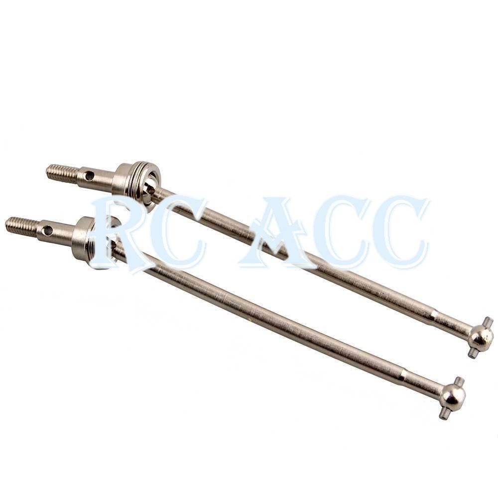 Generic Adaptateur D'arbre D'entraînement, Combinateur de Moyeu de 5mm de Haute qualité pour Voiture HSP 94111 94108 1/10 RC, Ensemble en Métal de 90mm (SILVER