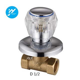 Concealed Shower Tap Chrome Brass Stopcock Valve Wall Mounted Shower ...