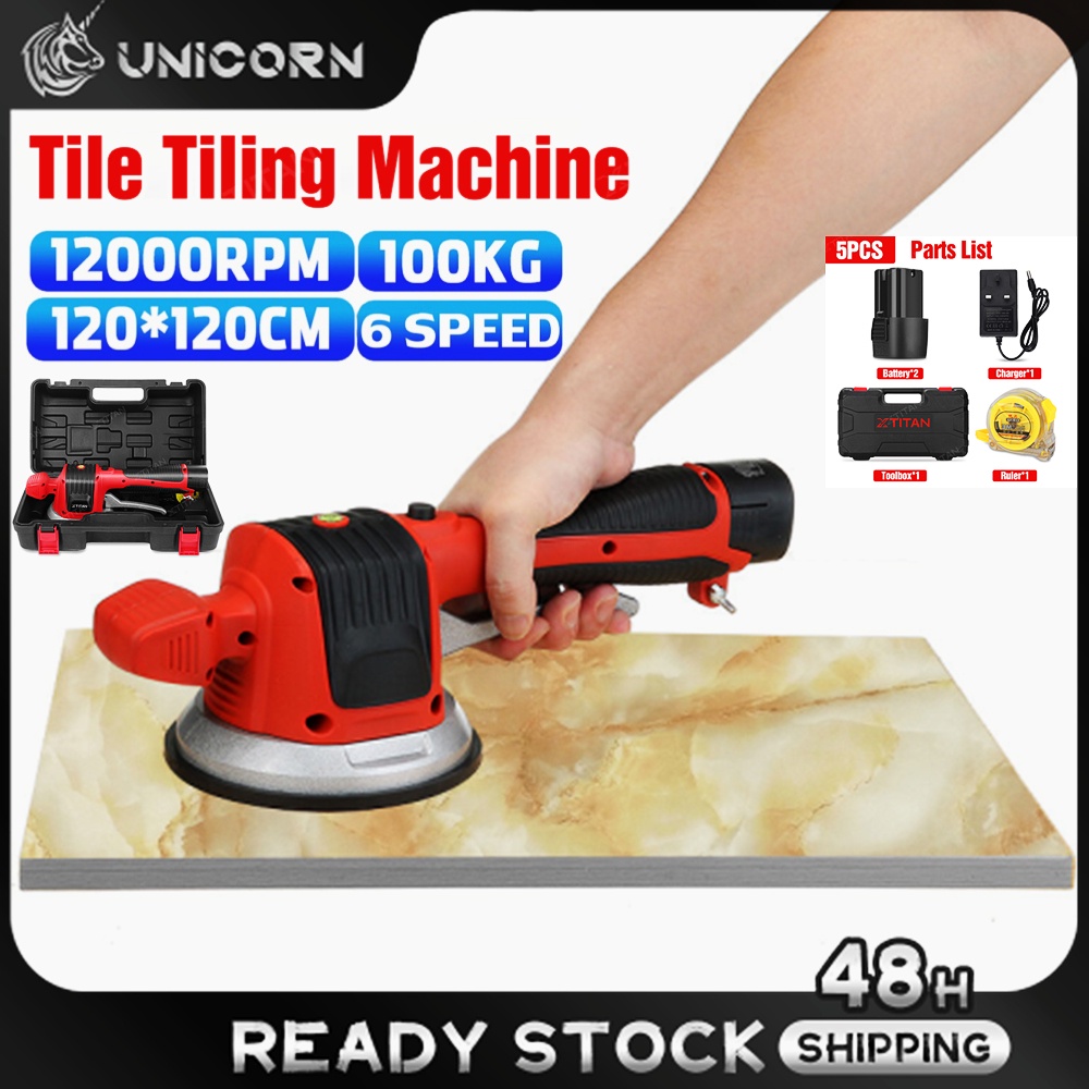 XTITAN 2400W 6-GEARS Adjustable Cordless Tile Tiling Machine Vibrator ...