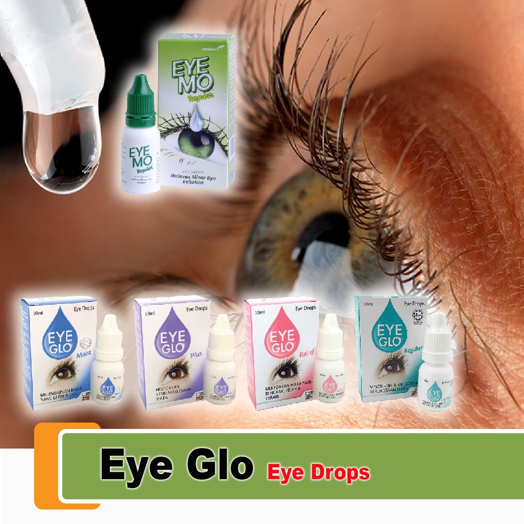 Eye Glo Eye Drops 10ML - Regular/Plus/Relief/Moist/ Eye Mo Regular