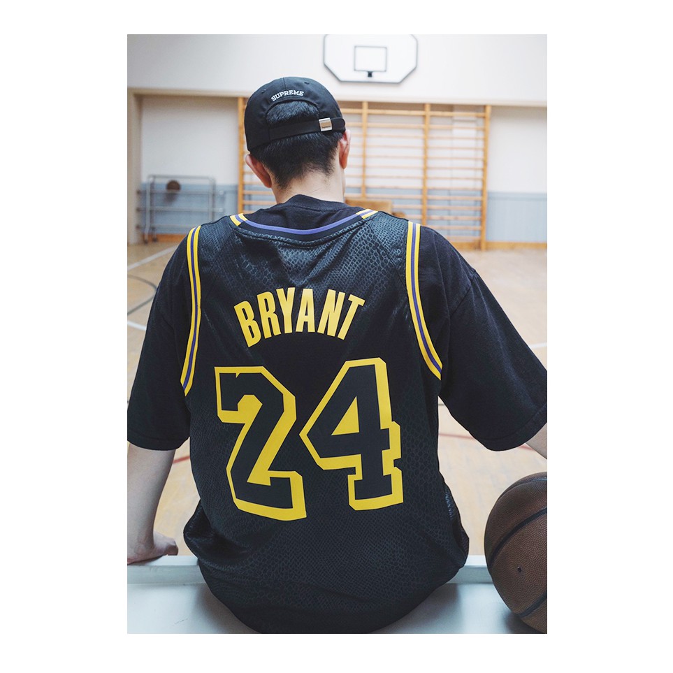 NBA Swingman Lakers #8 #24 Kobe Bryant Black Mamba Ethiopia