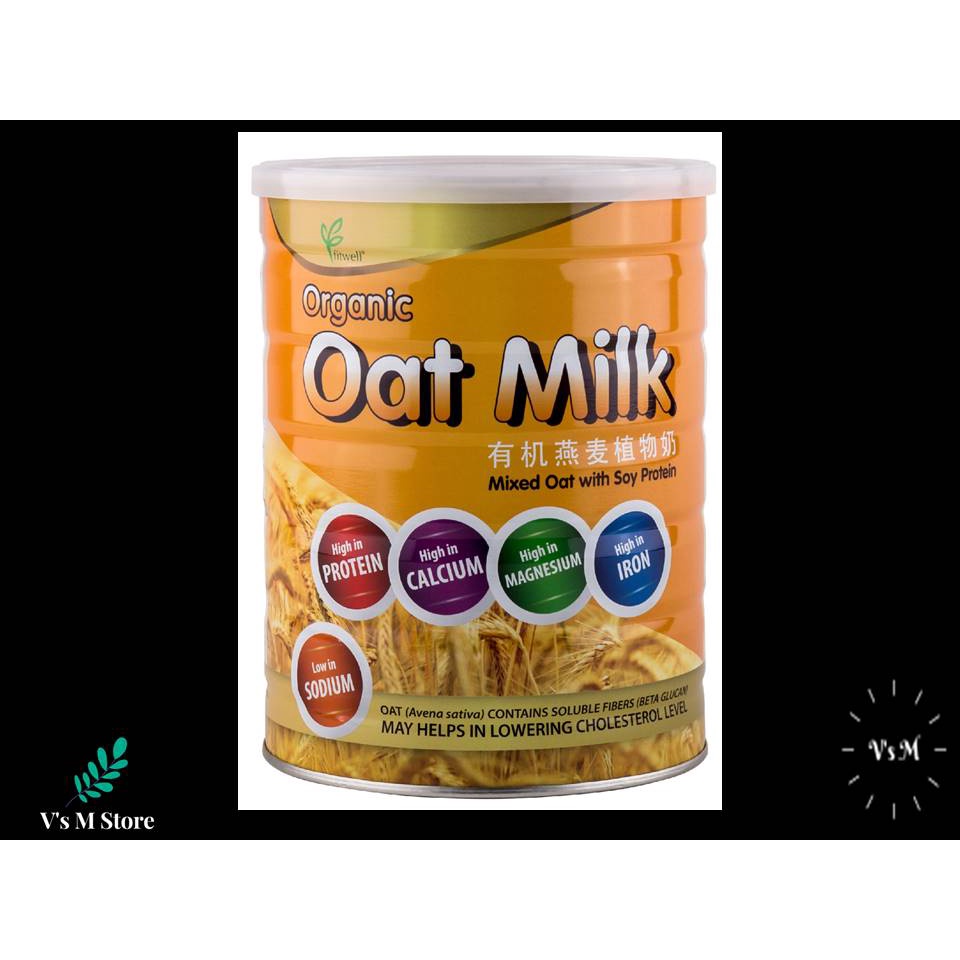 Fitwell Organic Oat Milk Oatmilk (850gm) Halal with soy protein & lecithin , Low in Sodium