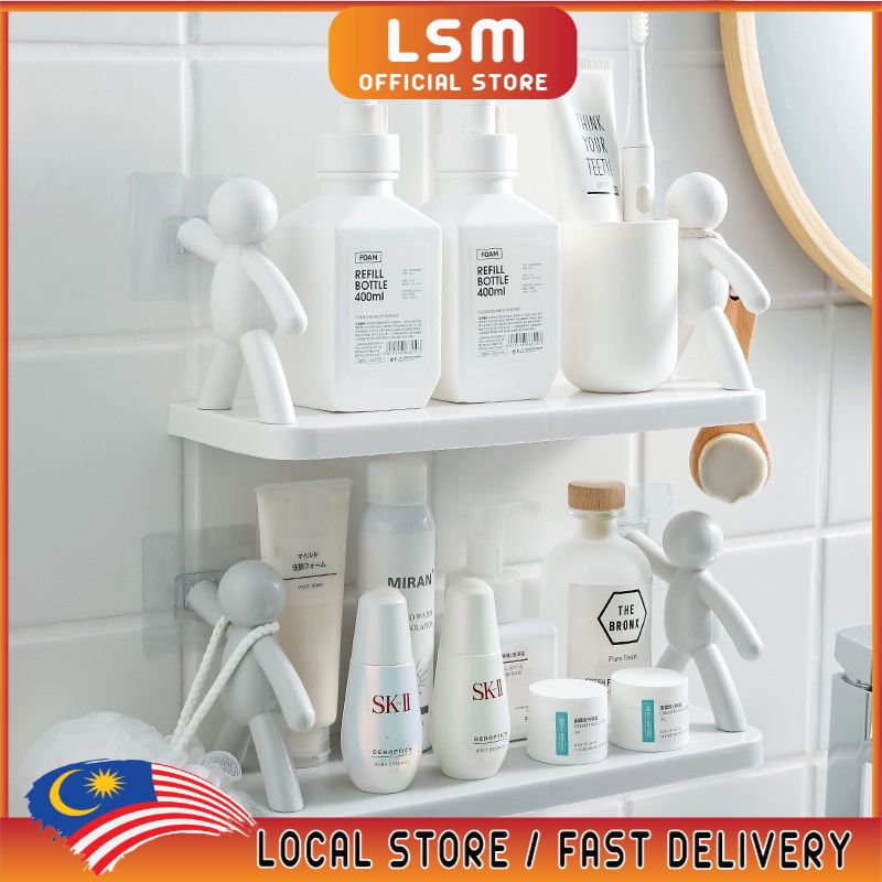Wall-mounted Doll Racks Bathroom Free Perforated Wall Racks Kitchen ...