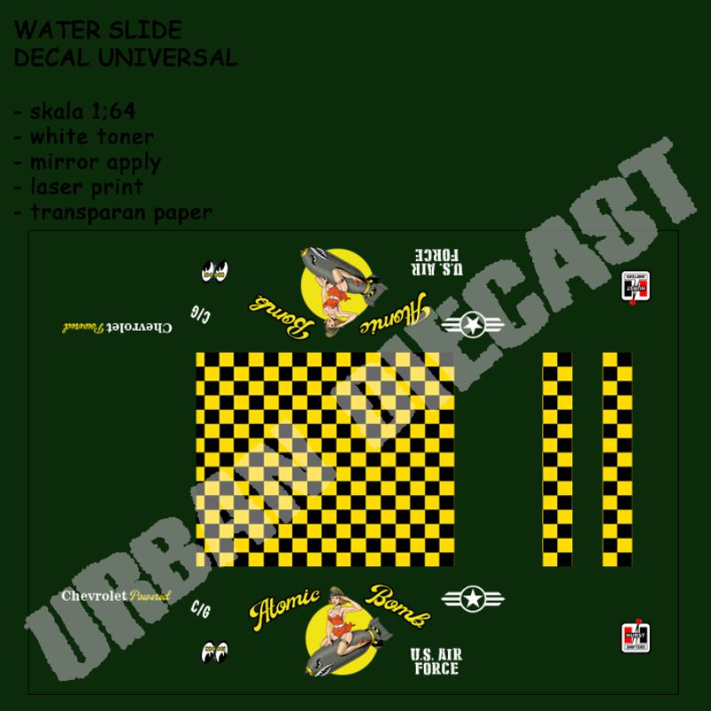 WT232 Decalcomanie Scivolo Toner Bianco VOLANTI PERSONALIZZATE 2 Per - Foto 6