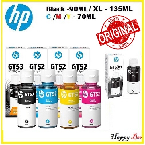 HP GT53 & GT52 ORIGINAL INK BOTTLE FOR GT5810 , GT5820 For HP 315/ HP ...