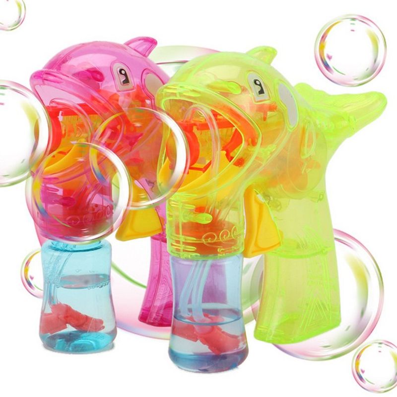 Children Kid Dolphin Electric Bubble Gun 