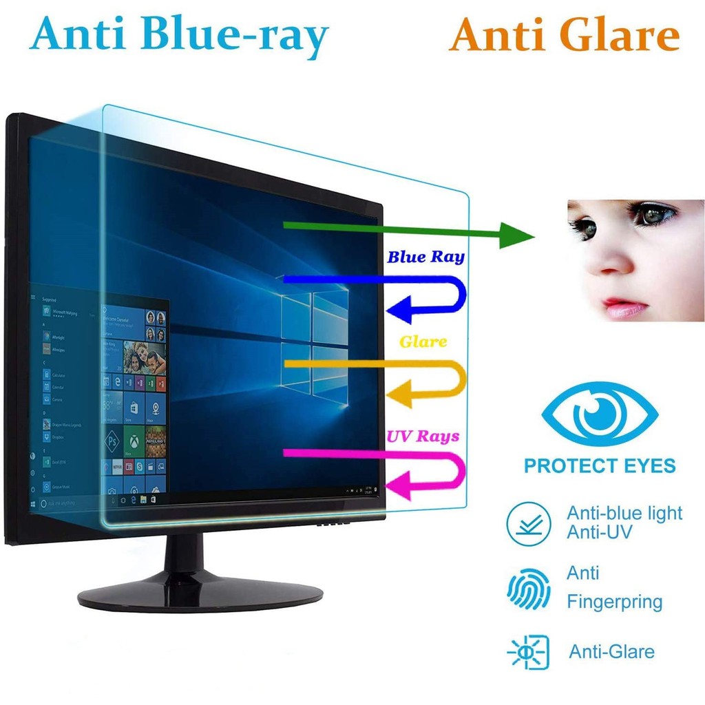 Anti Blue Light Screen Protector Filter For 27 inch Monitor Blue Light ...