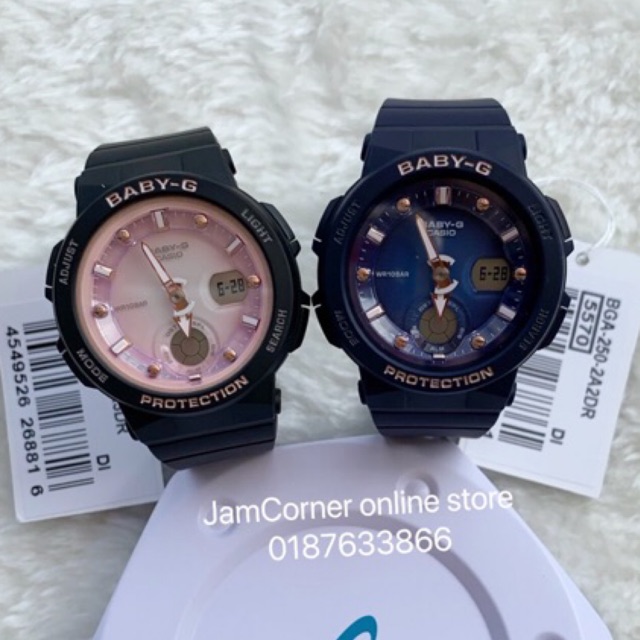 100 ORIGINAL CASIO BABY G BGA 250 NEW COLORS PINK BLACK NAVY BLUE