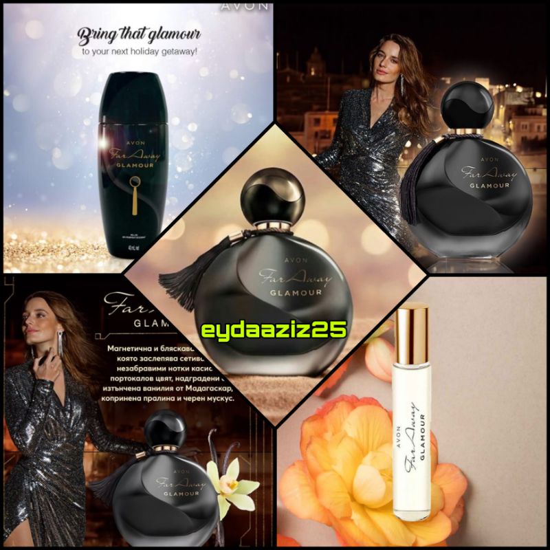 AVON PERFUME FAR AWAY GLAMOUR EAU DE PARFUM 50ML DEODORANT PURSE