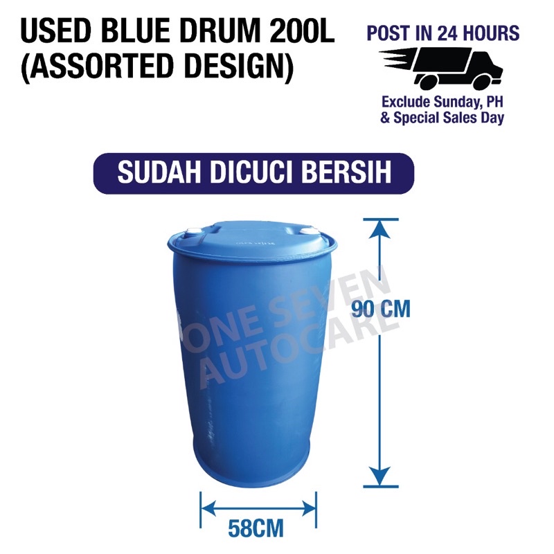 200 Liter Tong Drum Plastik Biru Plastic Blue Drum Hdpe Second Handship From Bandar 6068