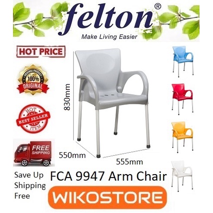 Hot Sales Wikostore Felton FCA9947 Plastic Arm Chair With