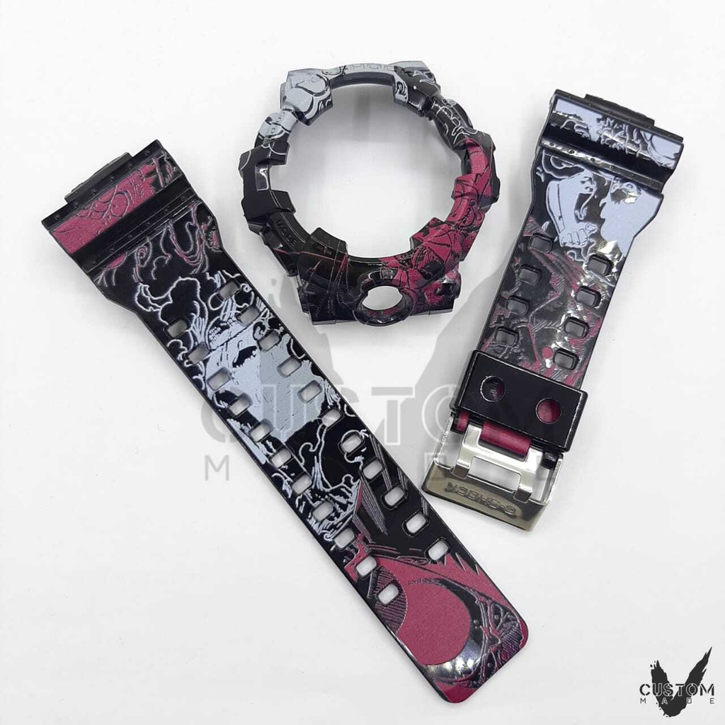 (Vcustom) GA700 CUSTOM PRINTING ' ONE PIECE ' BAND AND BEZEL WATCH ...