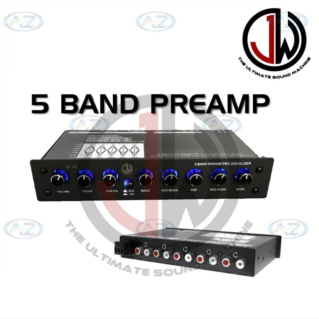 JW HIFI JQ50 5Band Car Audio PreAmp High Performance Power Car PreAmp