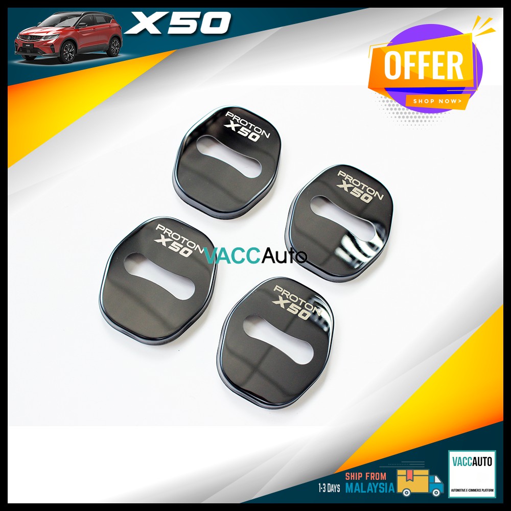 Proton X50 Door Lock Cover Chrome/Dark/Red Door Check Limiting Stopper