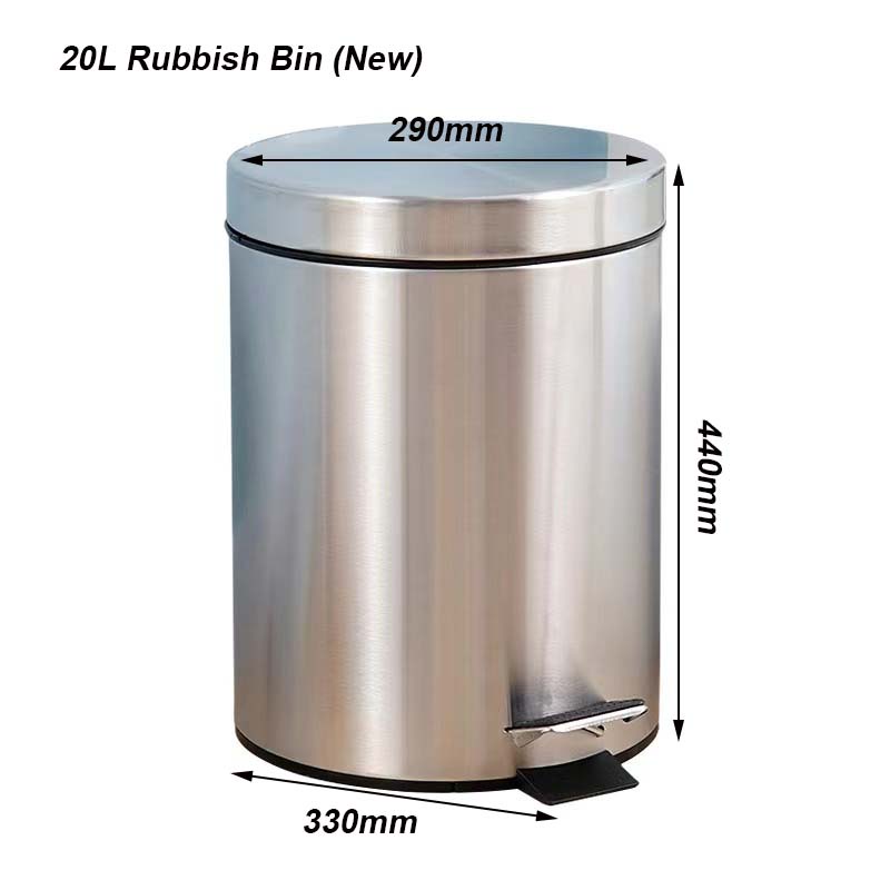 Stainless Steel Rubbish Bin Silent Descent Redal Type Bin Trash Pedal