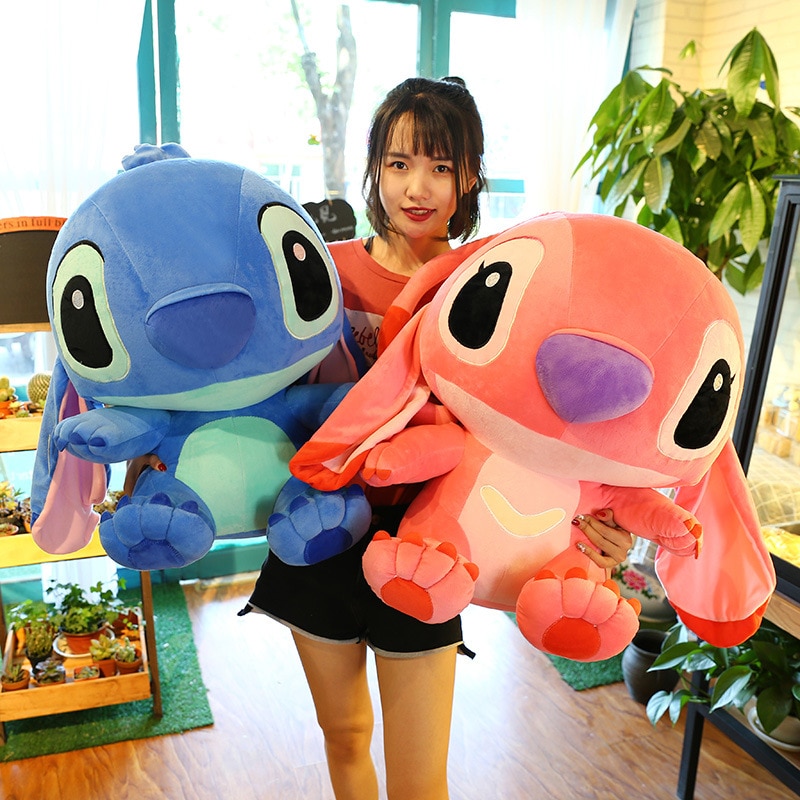 Disney Kawaii Stitch Plush Toy Stuffed Animals Doll Cartoon Cute Sofa  Sleeping Soft Pillow Room Decor Anime Peluche Gift