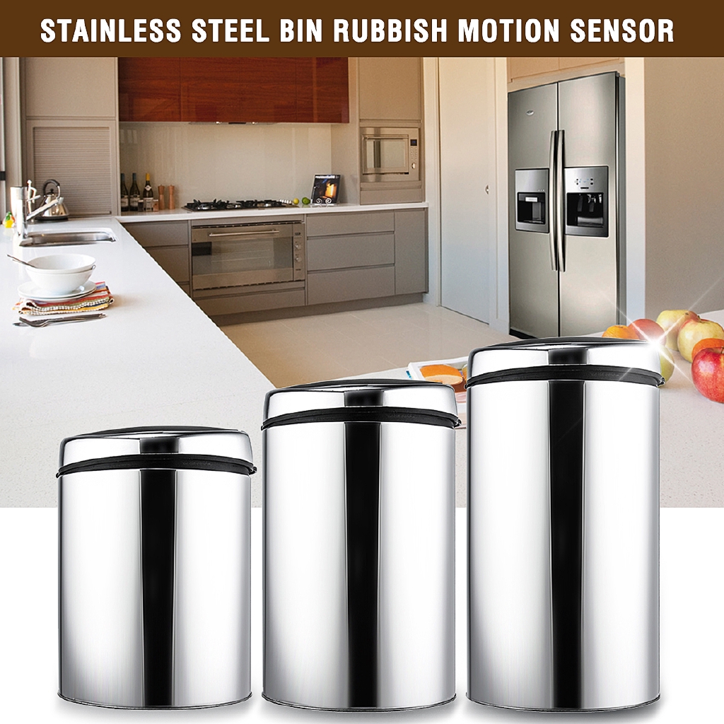 Stainless Steel Touchless Trash Recycle Motion Sensor Automatic Waste