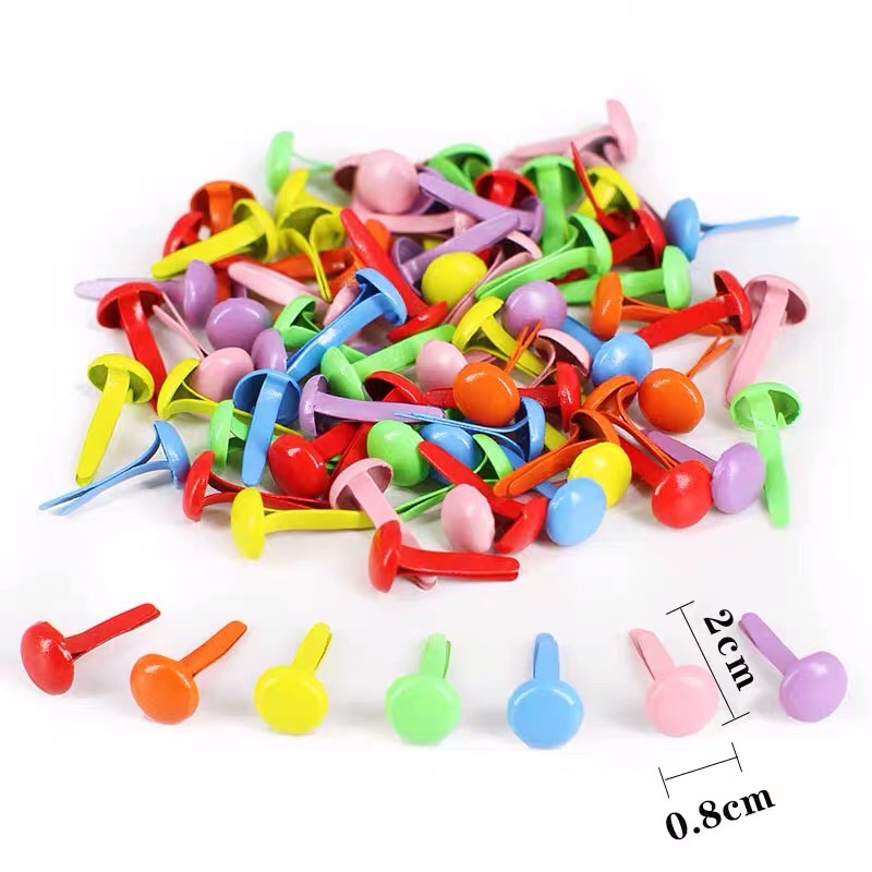 20pcs Mix color brad pin 20mm Long Split Pin Paper Fastener Split Pin