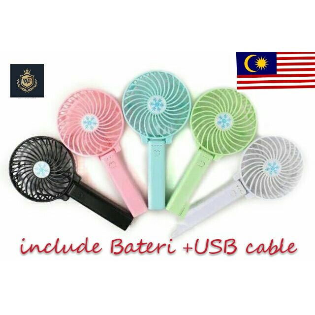 Handy mini fan USB cable cas 🔥 battery include 🔥 | Shopee Malaysia