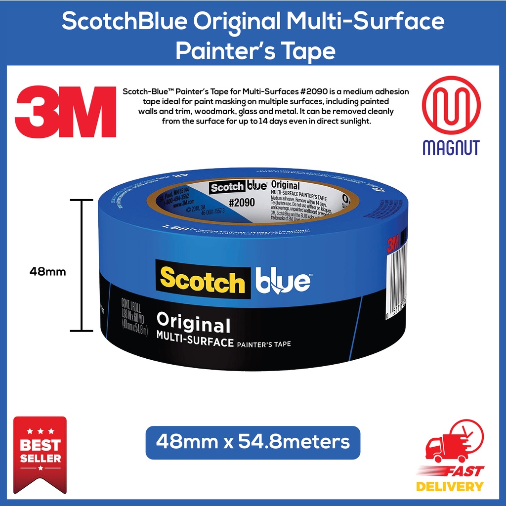 3M ScotchBlue™ Original MultiSurface Painter's Tape 2090 Shopee Malaysia